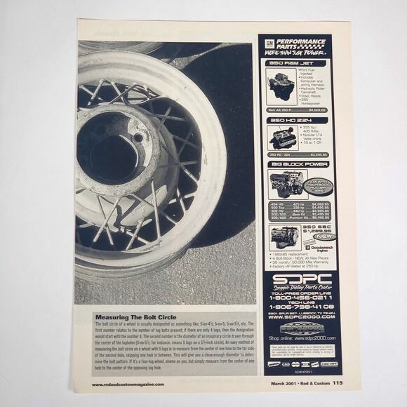 Spotter's Guide Wire Wheels Pictorial Print Ad 2001 Rod & Custom Magazine 8.5x11 - Picture 5 of 9